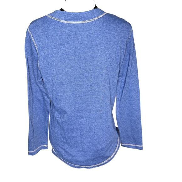 Majestic Women's sz Large Blue Indianapolis Colts Long Sleeve Fleece Top Lace-up - Picture 2 of 9